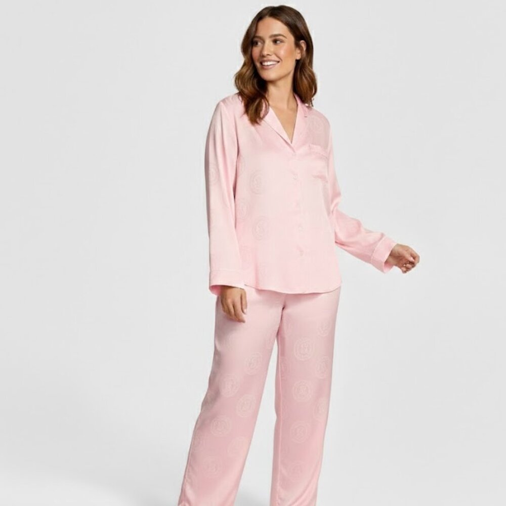 Victoria's Secret Glazed Satin Long Pajama Set M (Short) NWT